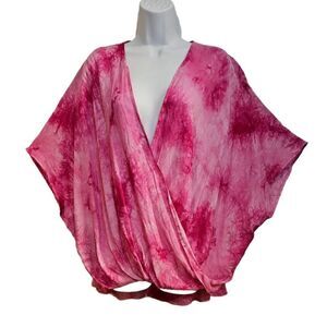 Favlux Tye-dye BohemianWrap Trwist Top sz L oversized